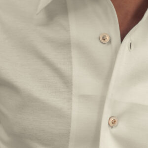One-piece collar white jersey