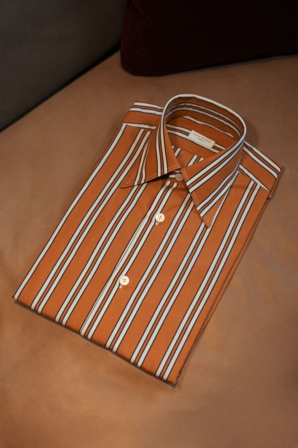 Orange Regent Stripe Shirt