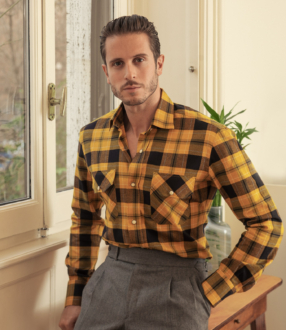 Western Flannel Black/Yellow Check