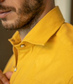 Yellow flannel western shirt